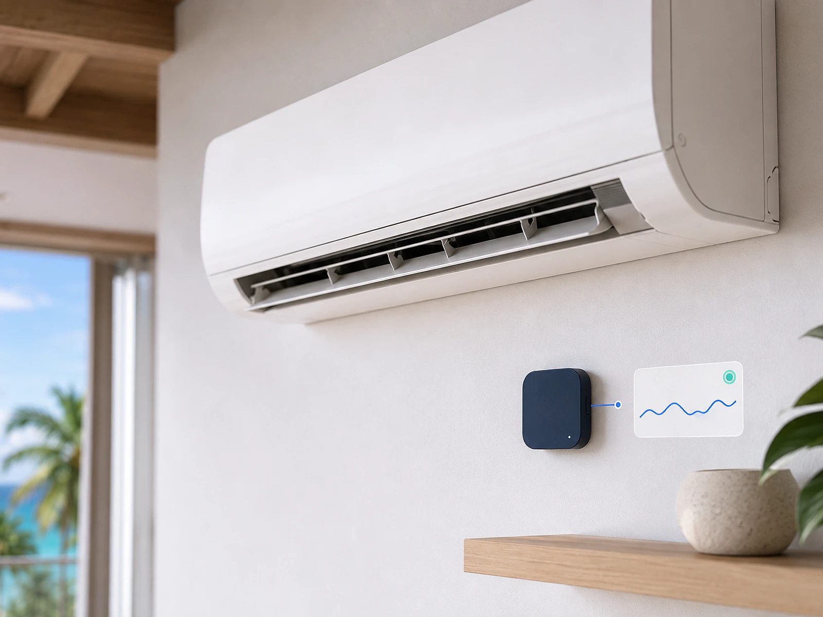 Climatiseur mural connecté et supervisé par KlimPilot